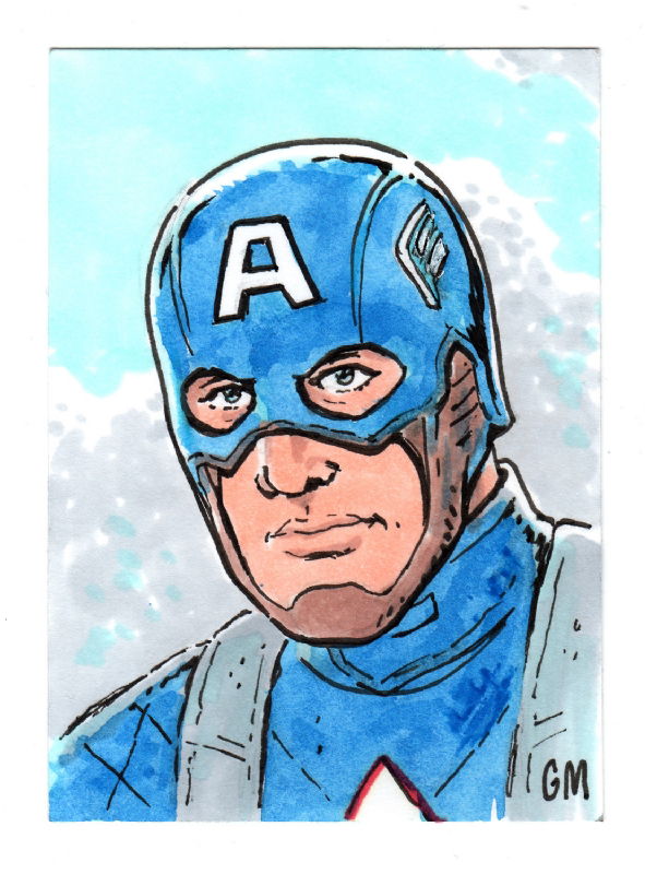 Captain America Sketchcard Greg Moutafis In Greg Moutafis S July 2011