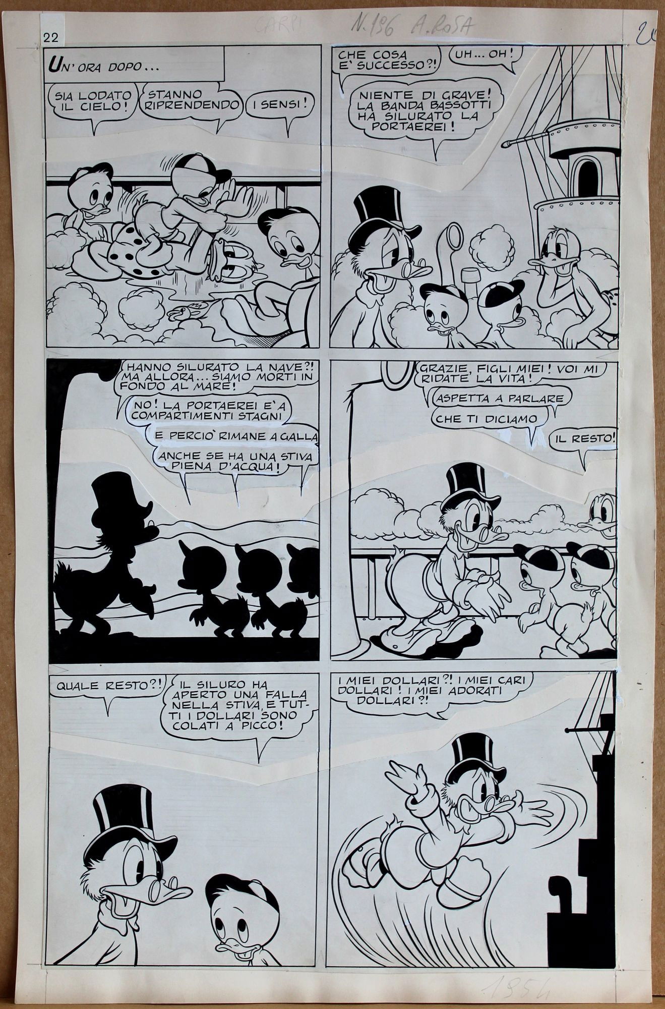 Giovan Battista Carpi Disney In Artefumetto Original Art Gallery S