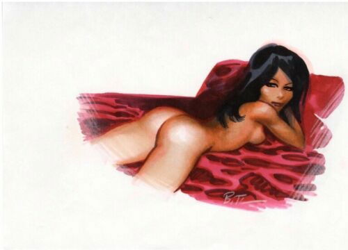 Nude By Bruce Timm In Trevor Tupper S Bruce Timm Comic Art Gallery Room