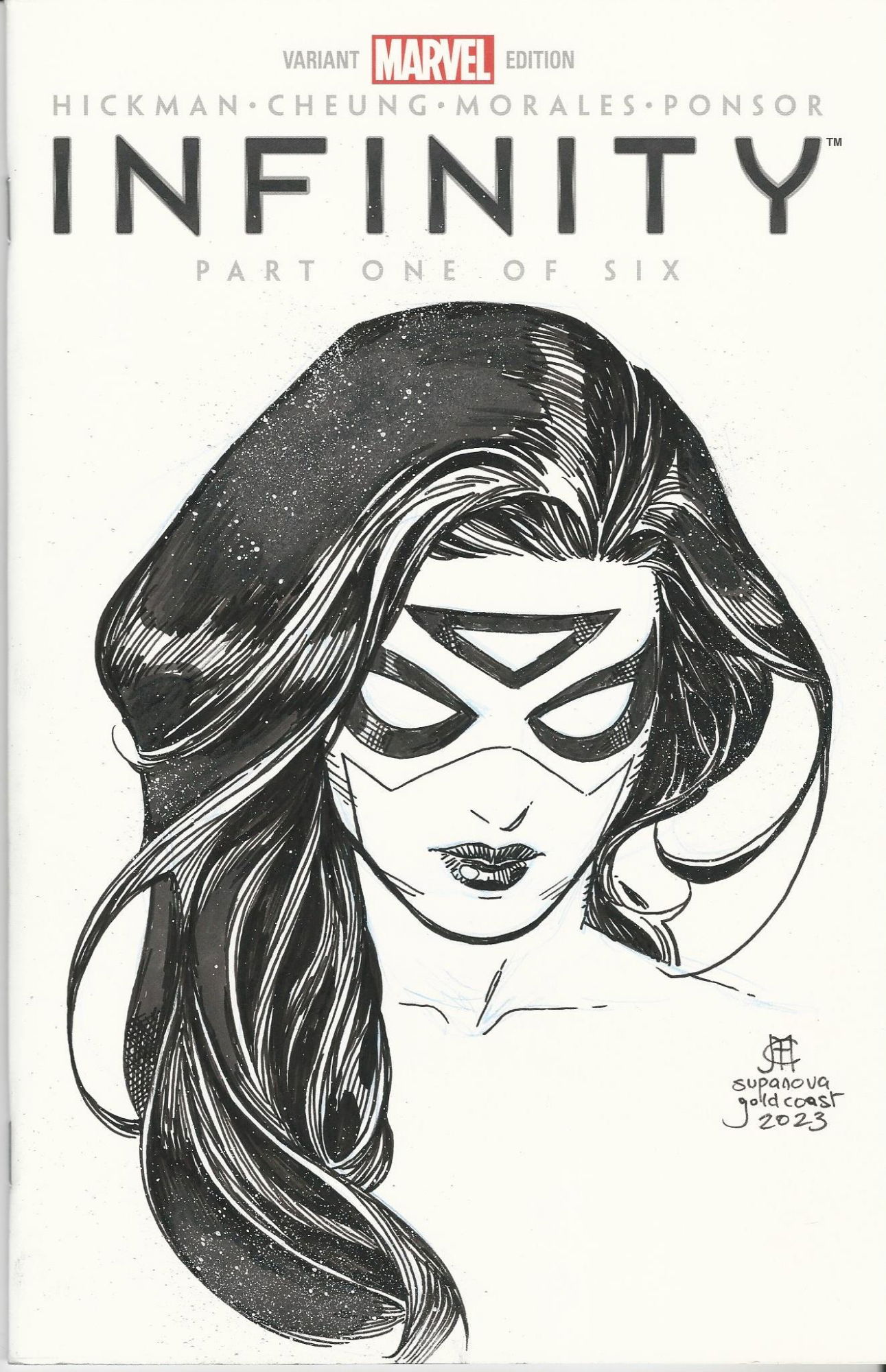 Jim Cheung Infinity Issue 1 Sketch Cover With Spider Woman In Royd