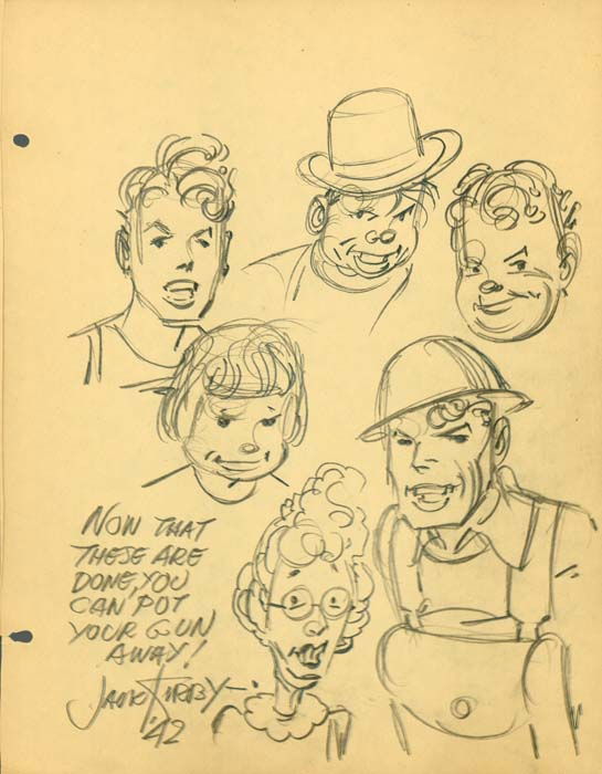 Jack Kirby Boy Commandos Sketch 1942 In Harry M S Sketches Comic Art