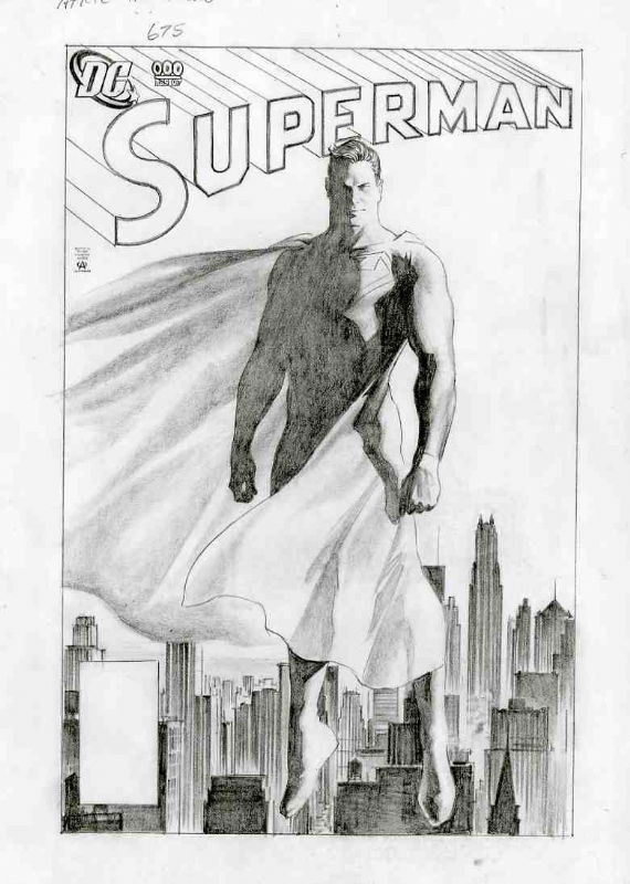 AlEX ROSS Superman Cover 1A In Sal Abbinanti S AlEX ROSS Drawings