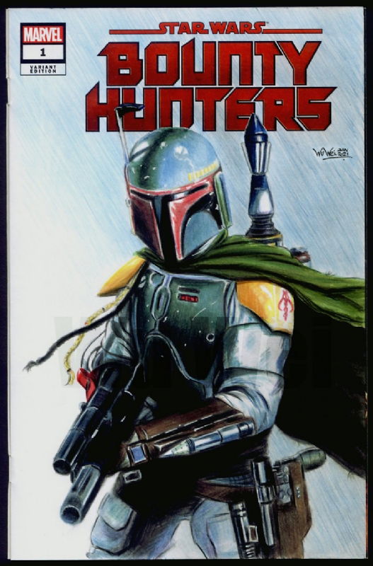 Boba Fett In Wu Wei S Sketch Cover Comics Comic Art Gallery Room