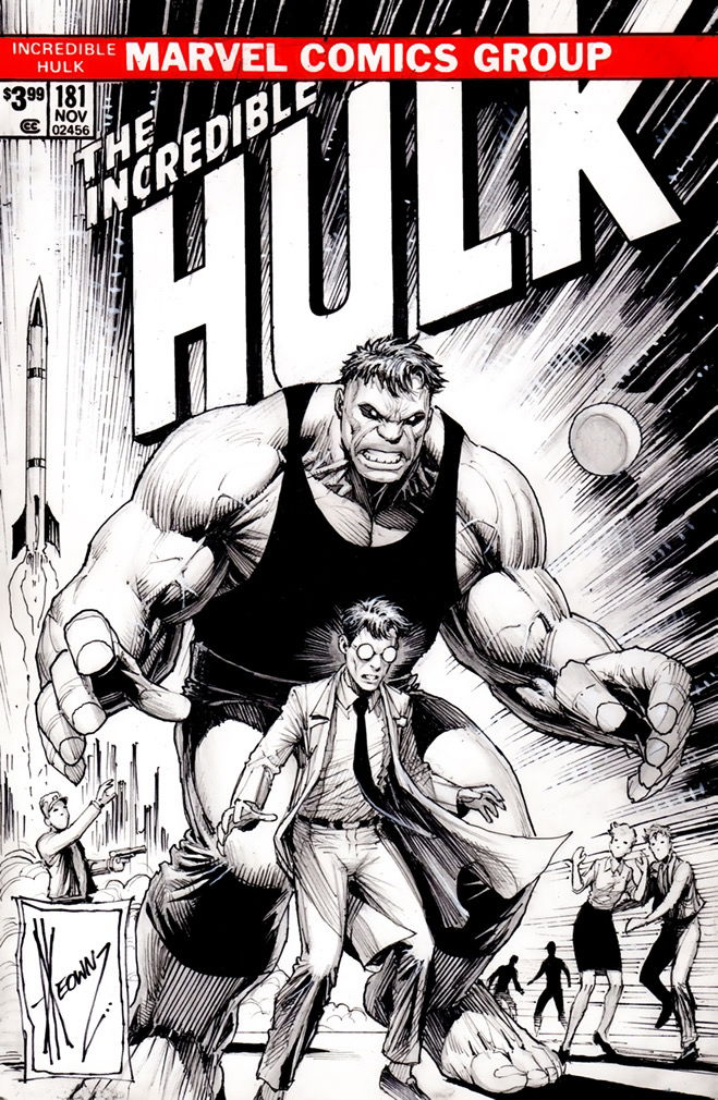 Hulk Sketch Cover By Dale Keown In Ron Chmiel S Ron S Sketch