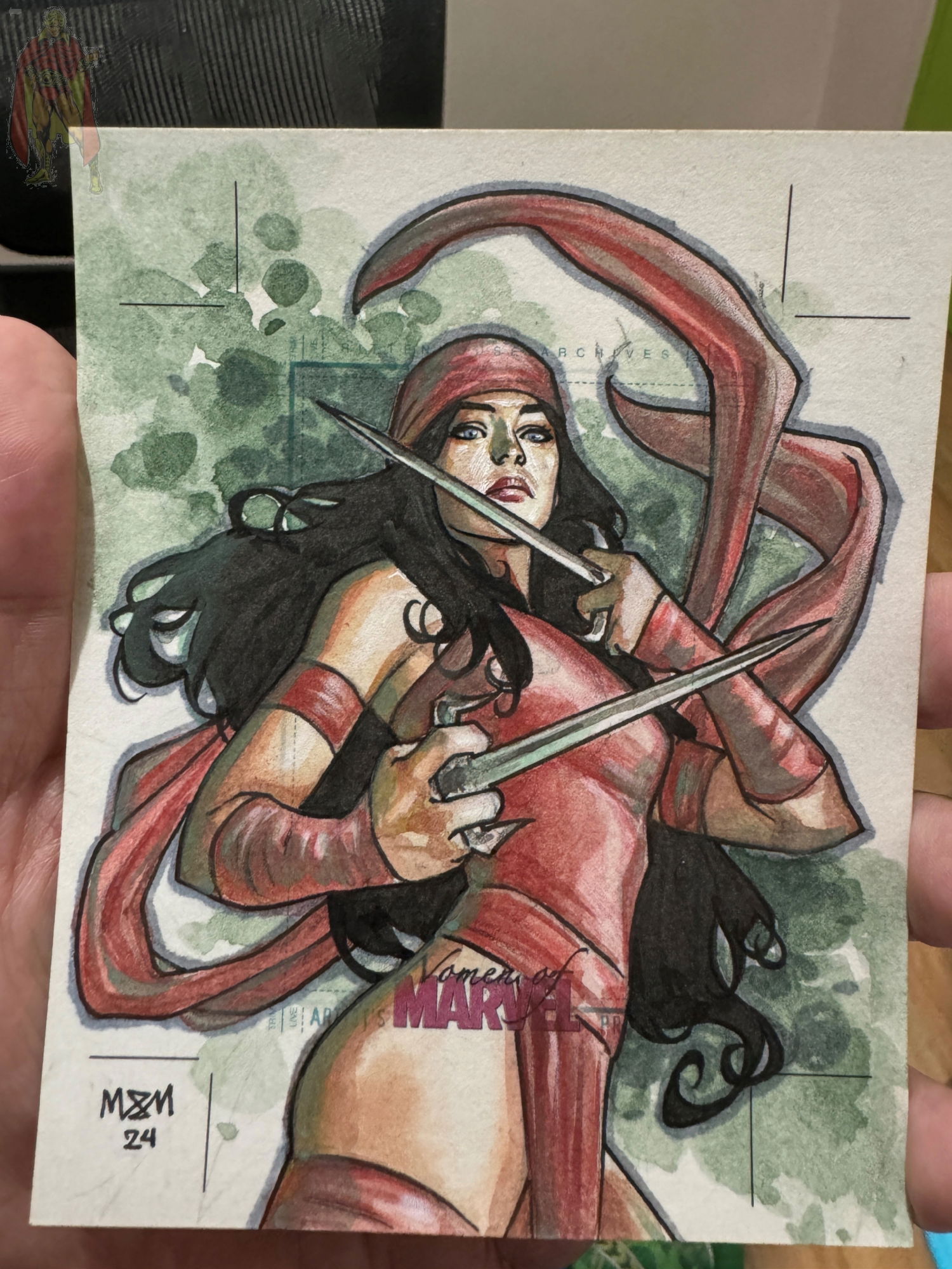 Elektra Sketch Card By Michael Sta Maria In Kirk Dilbeck 3 Wishes