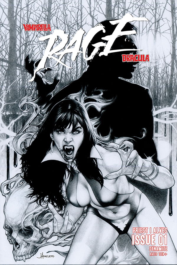 Vampirella Dracula Rage Issue Cover By Jay Anacleto In Kirk Dilbeck