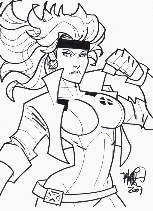 Original Rogue Art By Marcio Takara In Elaine Perna S Rogue Original