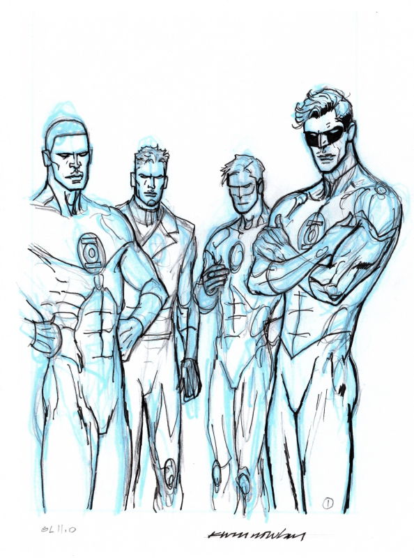 Hal Jordan John Stewart Kyle Rayner Guy Gardner In Nathan Hartz S DC