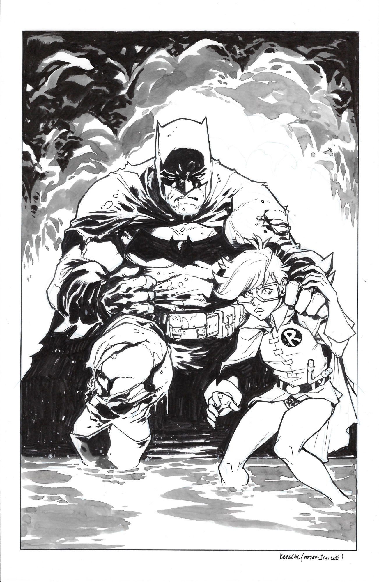 Karl Kerschl Dark Knight Batman Carrie Kelley Recreation In Joe A S