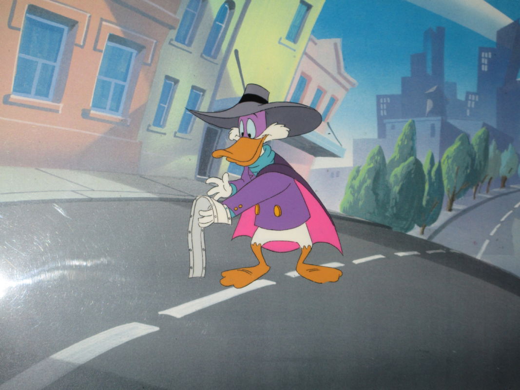 Disney Darkwing Duck Gas Gun Hand Painted Animation Cel Art Hot Sex