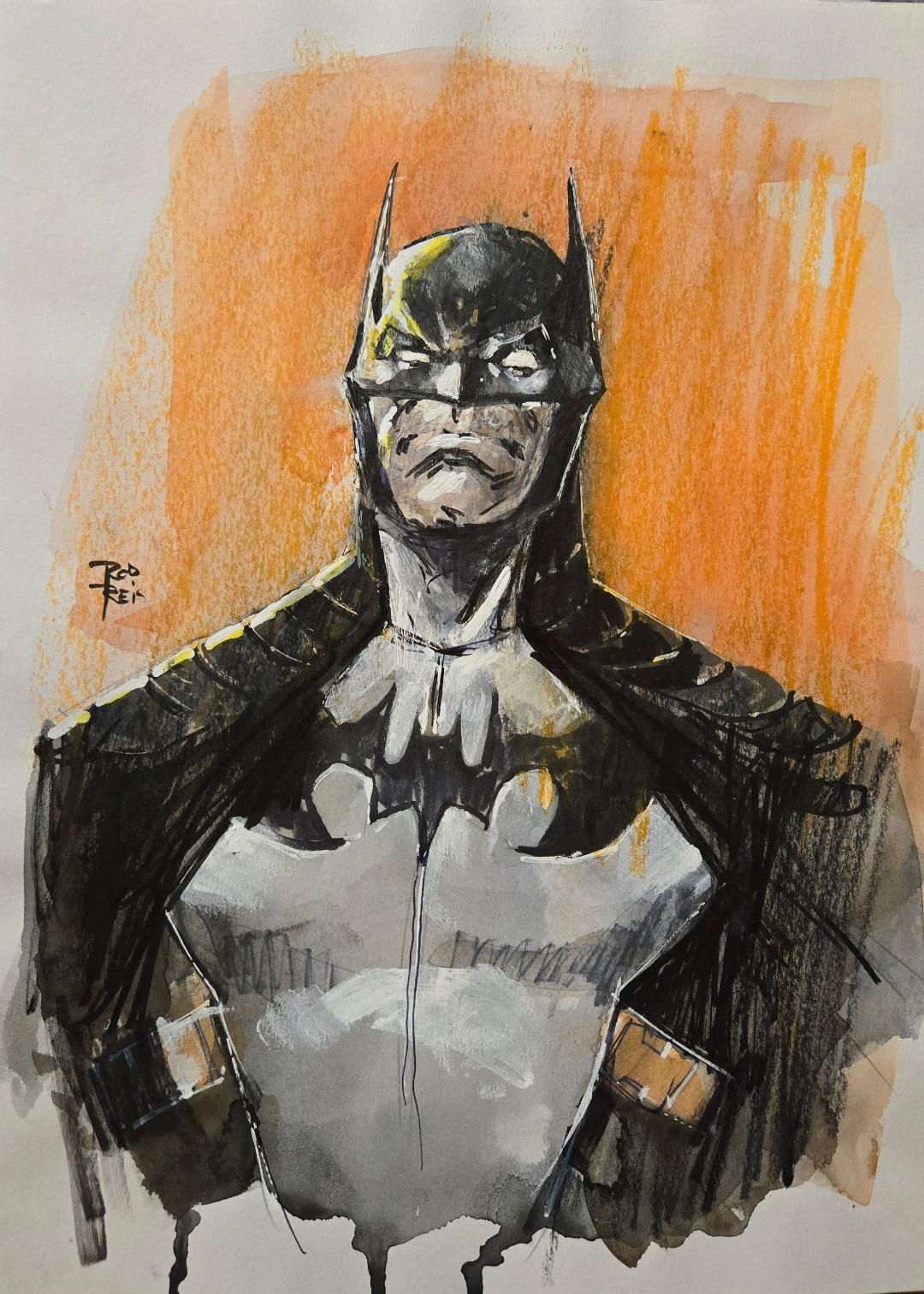 Rod Reis Batman In Ty P S Ty S Batcave Comic Art Gallery Room