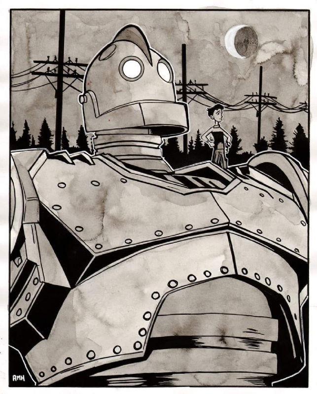 The Iron Giant By Rich Hennemann In Kurt Lorenz S Pin Up Comic Art