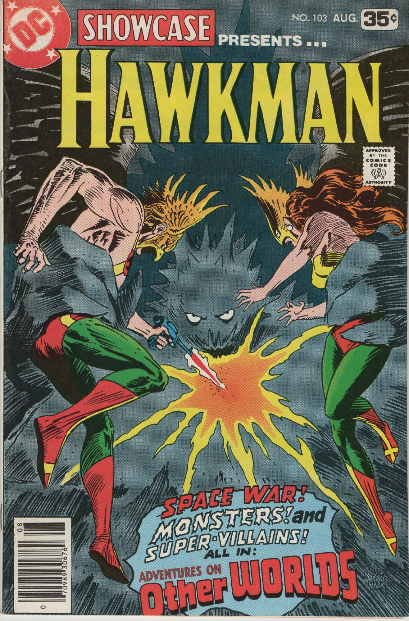 Showcase Cover By Joe Kubert Hawkman Hawkgirl Vs Space