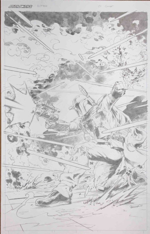 Star Wars War Of The Bounty Hunters Carlo Pagulayan Cover Pencils