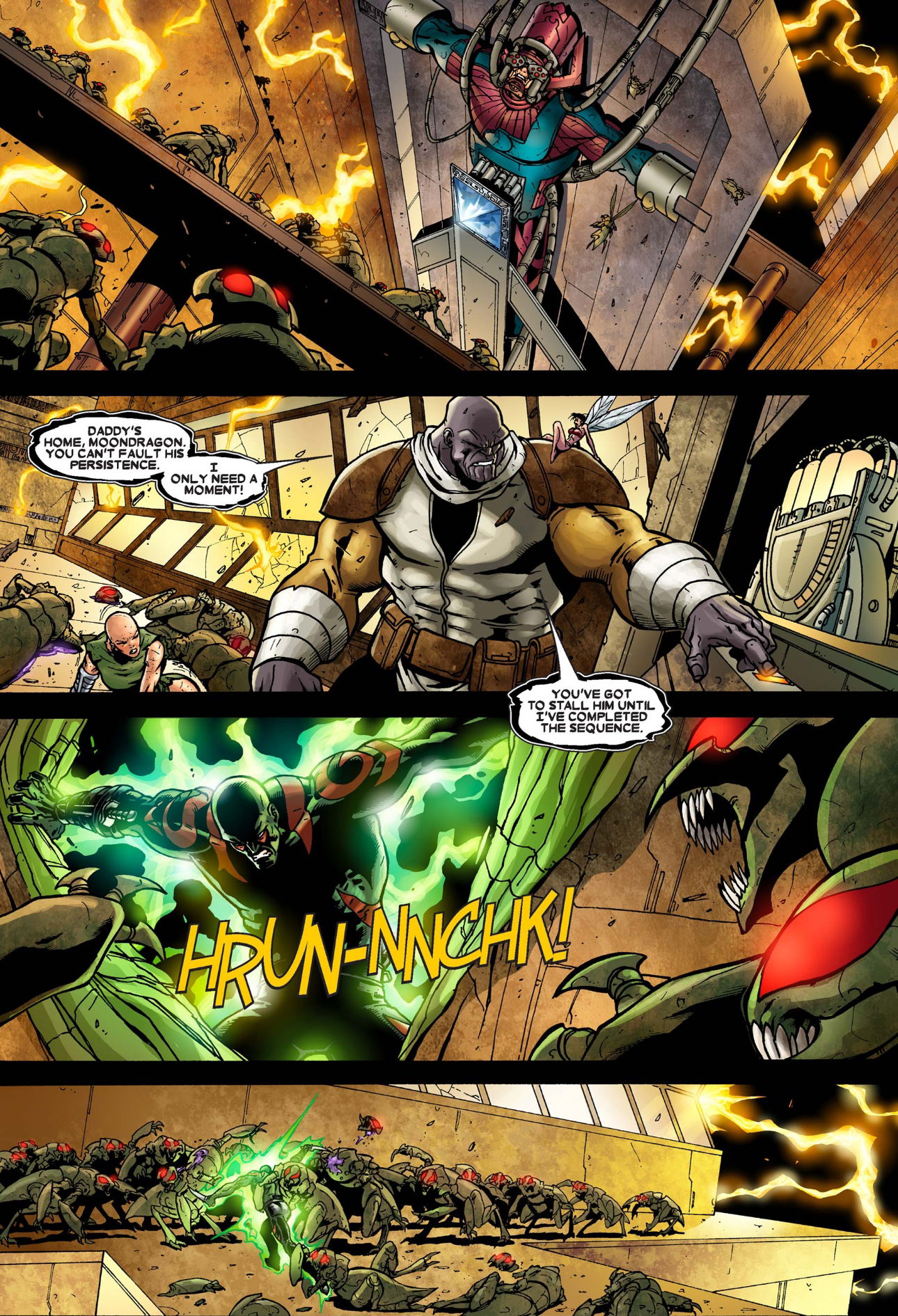 Annihilation Issue Pg Ft Galactus Thanos Drax And Skreet