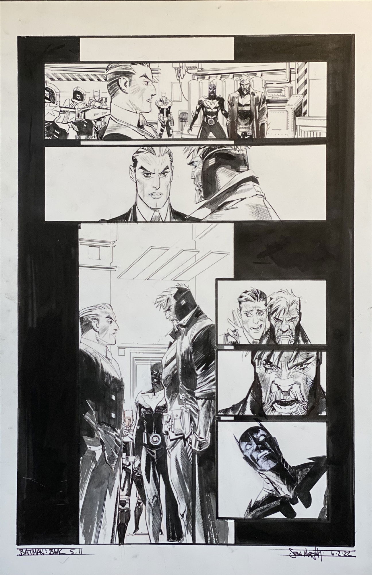 Batman Beyond The White Knight Page Original Art In Michael