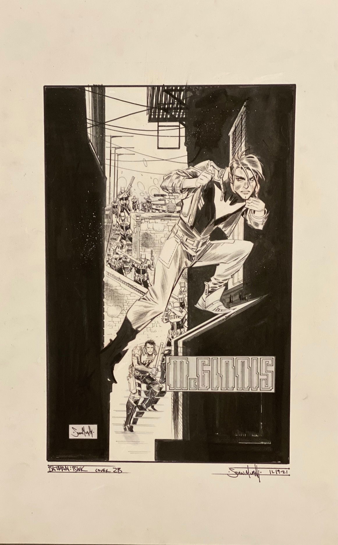 Batman Beyond The White Knight 2 Original Variant Cover Art In