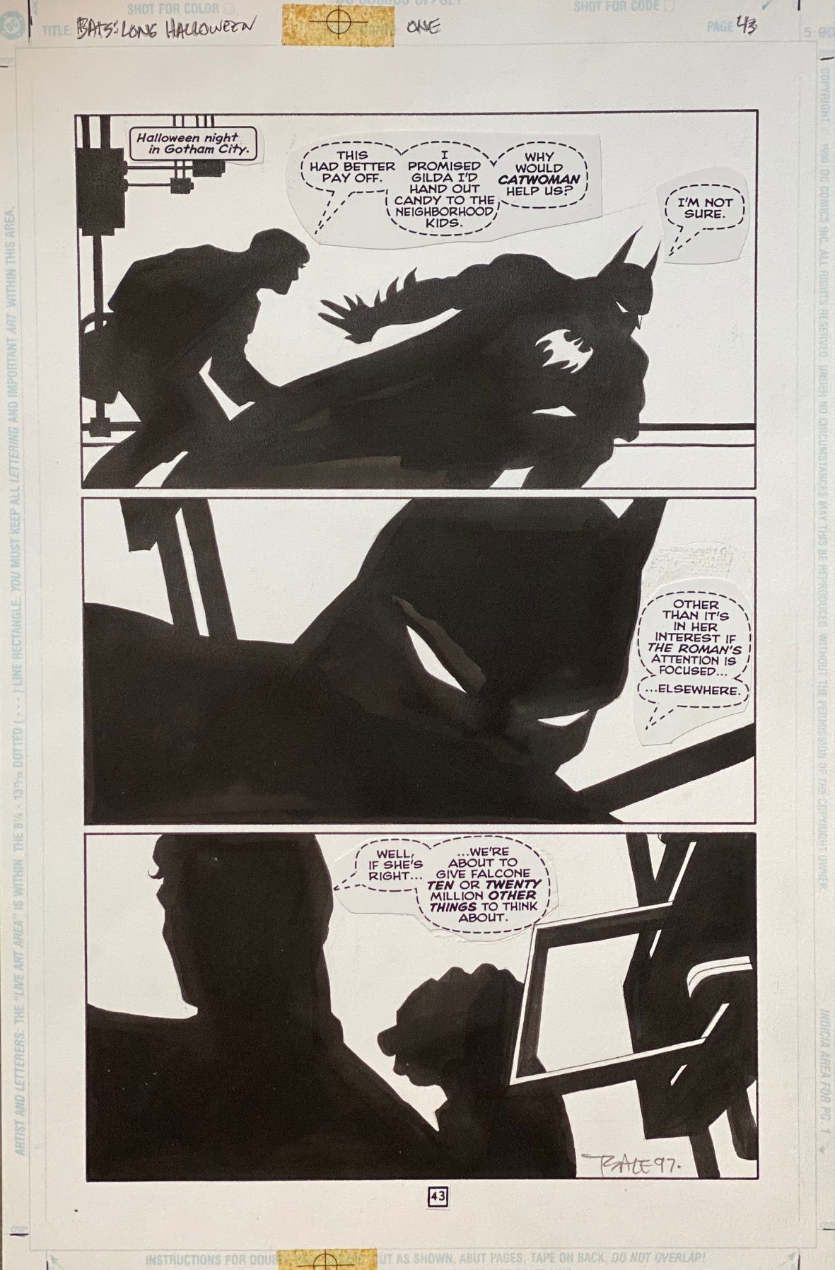 Batman The Long Halloween 1 Page 43 Original Art In Michael Chad