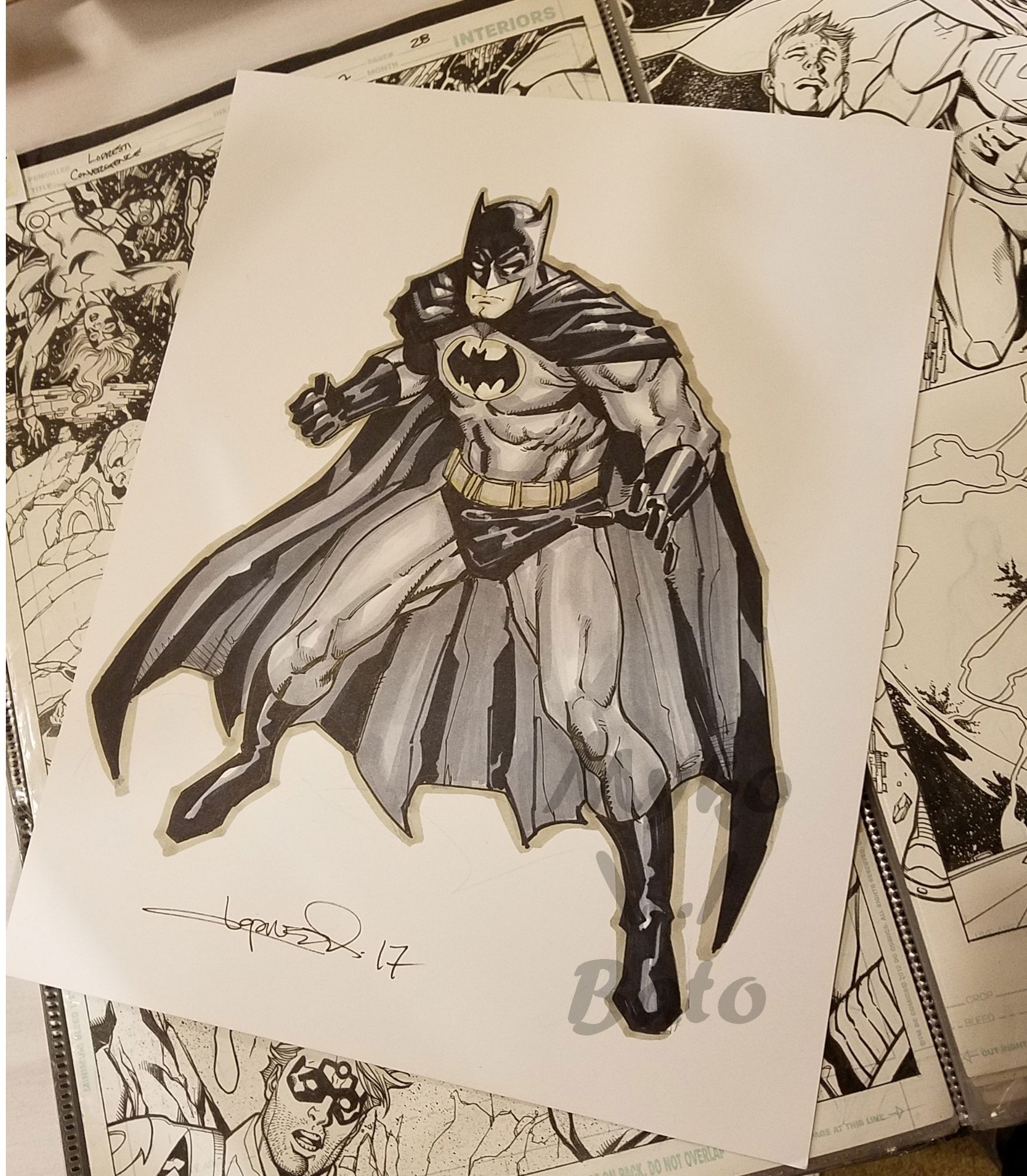 Batman Lopresti In Myko Bato S Commissions Sketches Comic Art