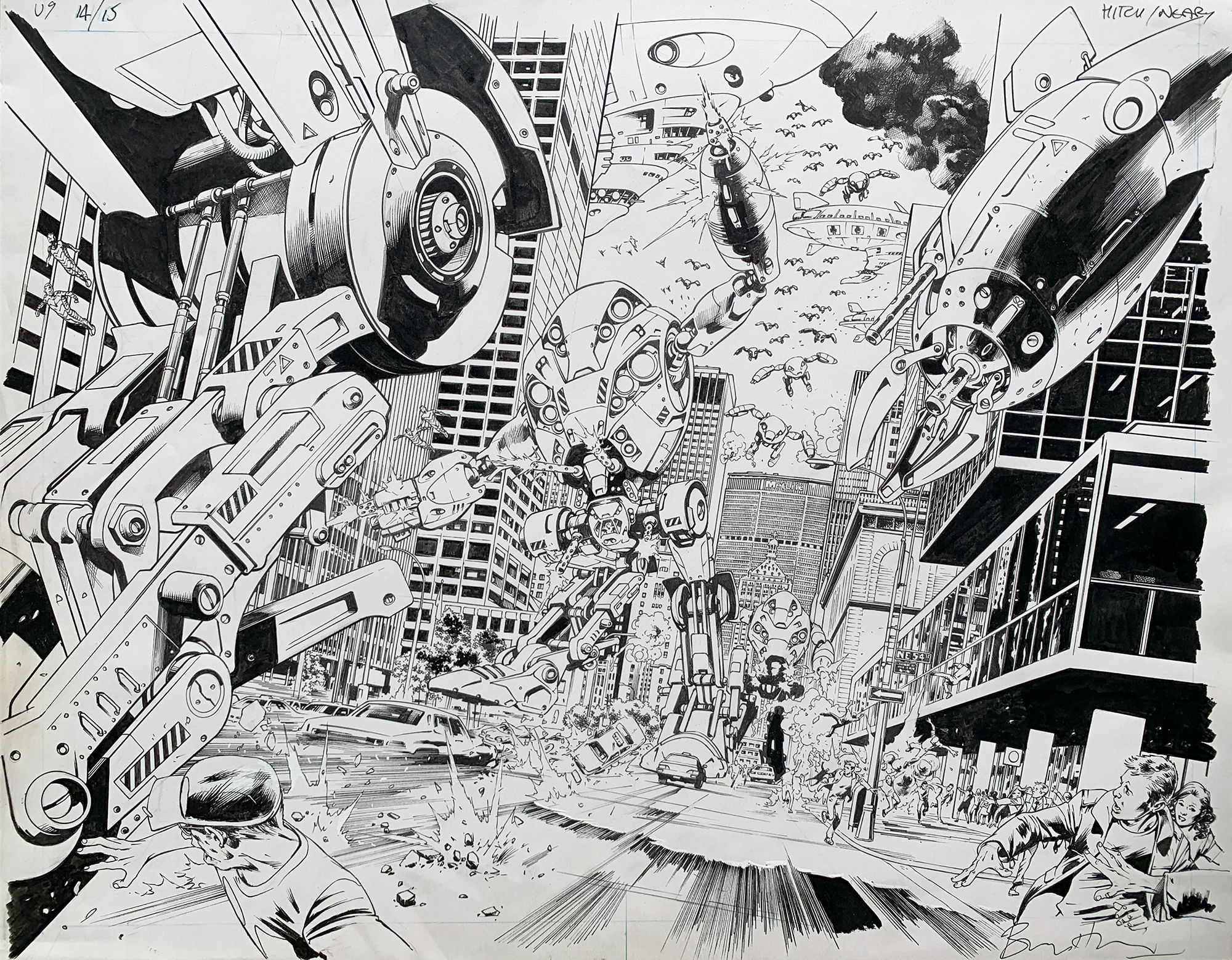 Bryan Hitch Ultimates V Pages In Bill Cox S Art For Sale