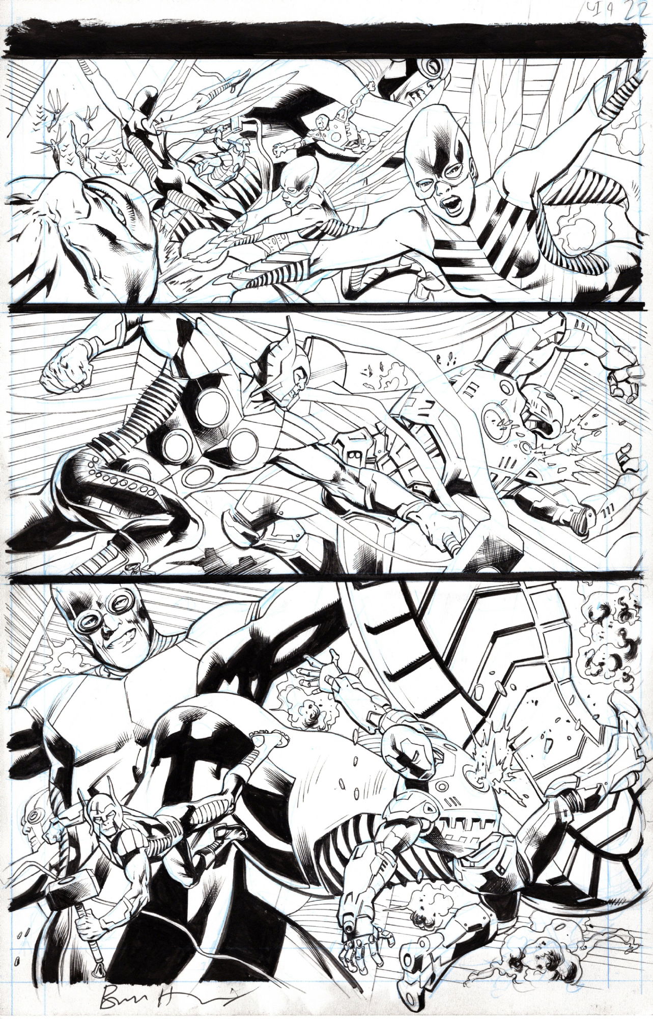 Bryan Hitch Ultimate Invasion 4 Page 22 In Bill Cox S Art For Sale