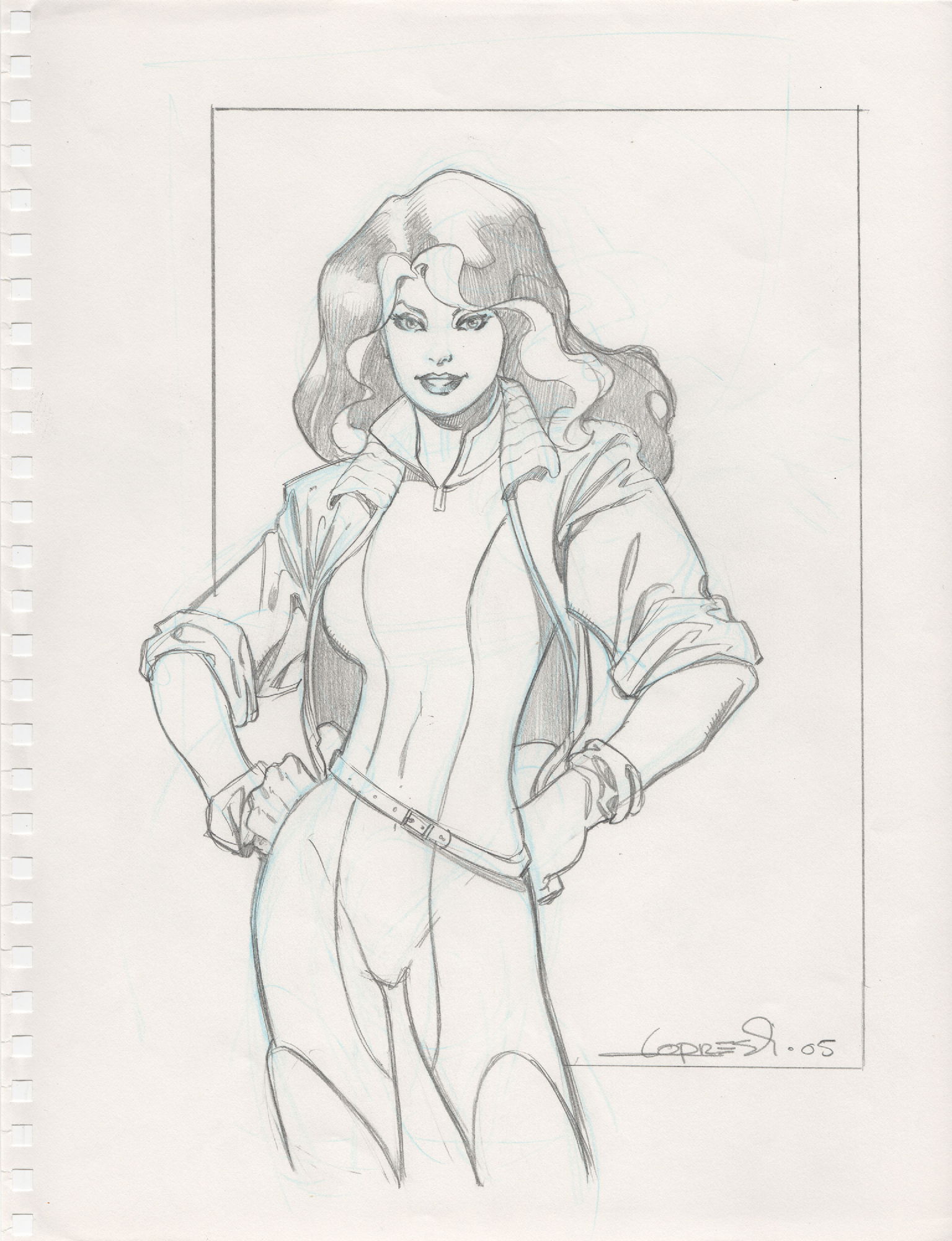 Rogue Sketch By Aaron Lopresti In Randy Laura Martin S ART SALE