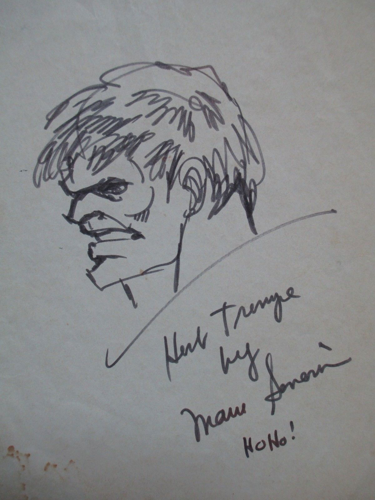 Marie Severin Sketch Of Herb Trimpe As The Hulk NFS In Dewey Cassell