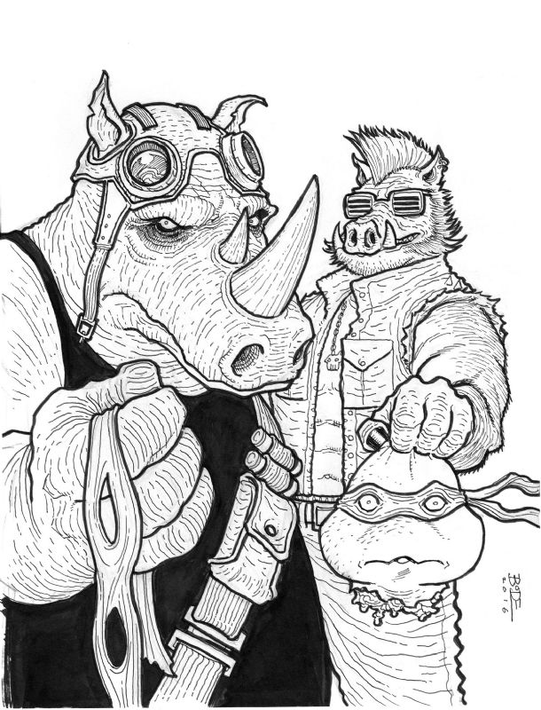 Bebop Rocksteady In Andrew Varcho S Teenage Mutant Ninja Turtles