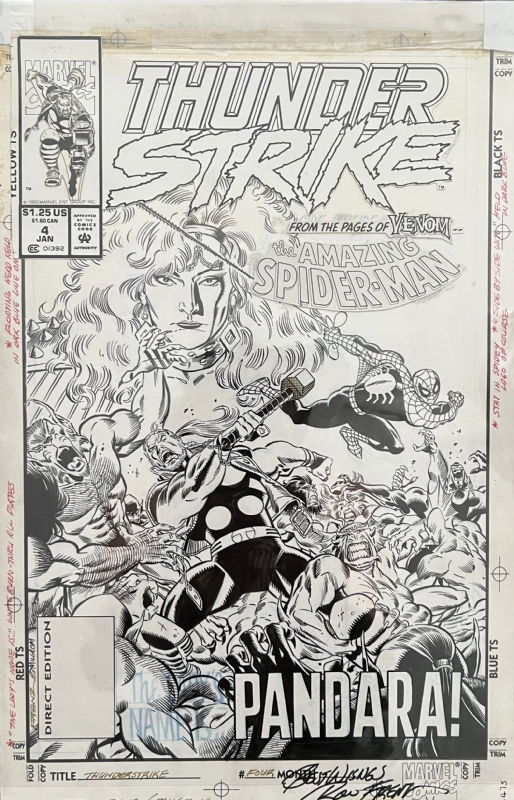 Thunderstrike Cover Ron Frenz Al Milgrom Spider Man And Thor