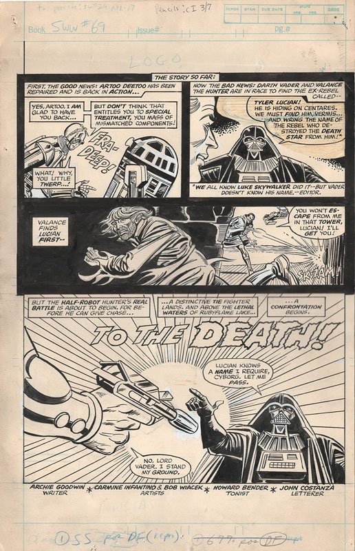 Star Wars Weekly 69 Pg 01 RECAP PAGE By INFANTINO In Andrew Allen S