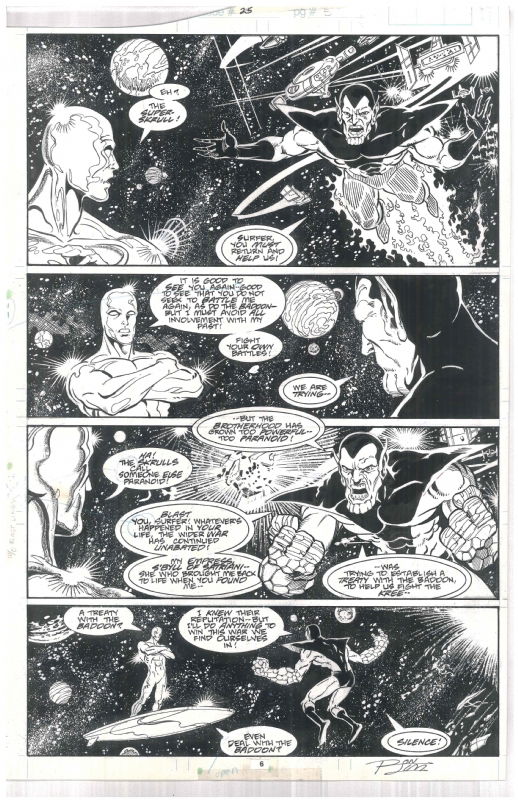 Silver Surfer Pg In Mark Byrn S Lim Ron Comic Art Gallery Room