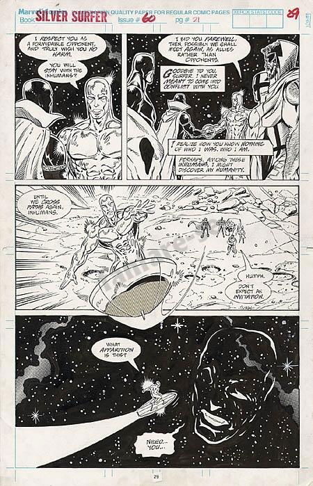 Silver Surfer 60 Pg 21 In Mark Byrn S Lim Ron Comic Art Gallery Room