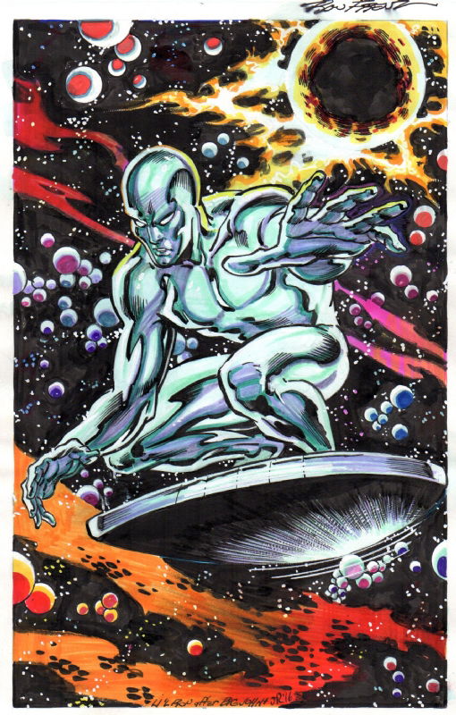 Silver Surfer Splash Page By Ron Frenz Joe Rubinstein After John