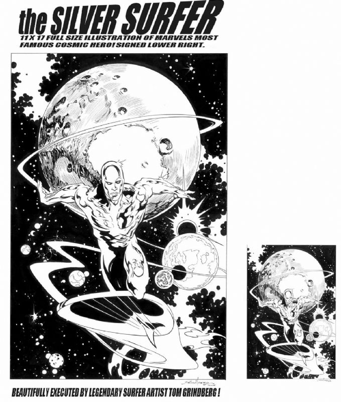 Silver Surfer Cover Test Page S H In Mark Byrn S For Sale