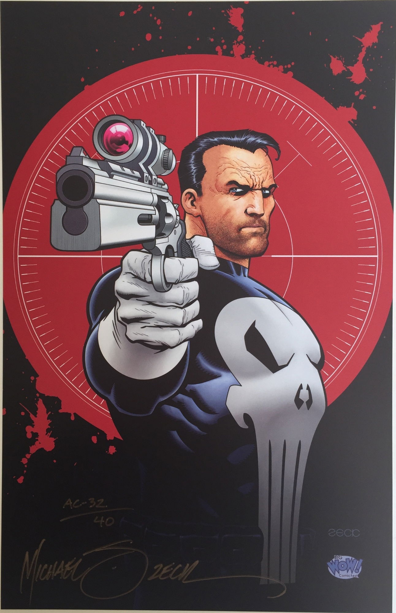 MIKE ZECK Punisher 2014 Big Wow Print Punisher 2 Variant In Charles