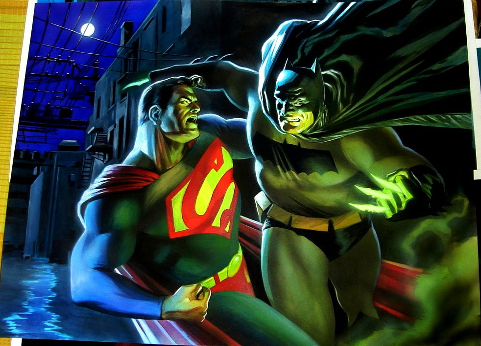 Batman Vs Superman In Van C S Other Pieces Comic Art Gallery Room