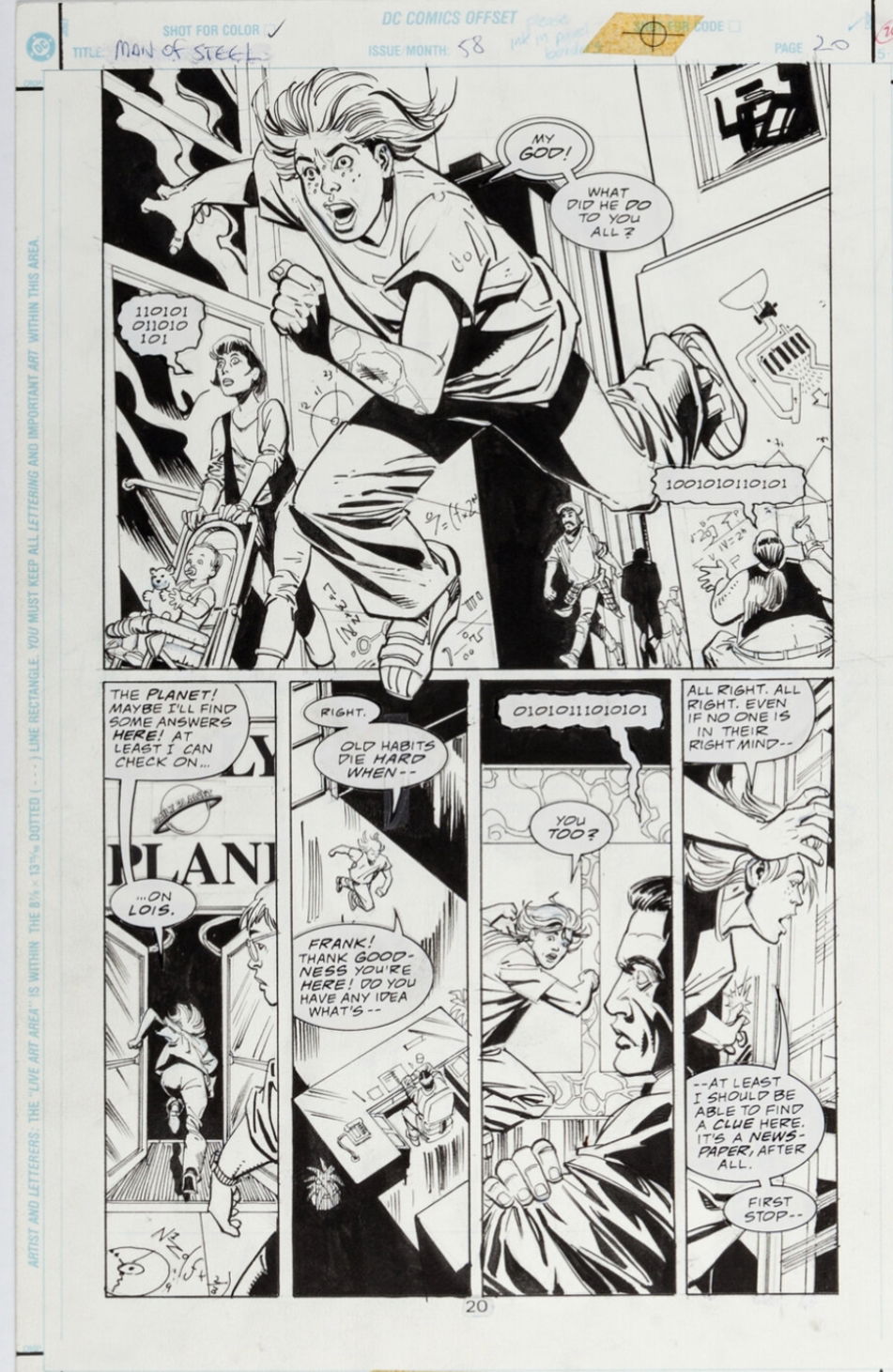 Superman The Man Of Steel 58 Story Page 20 DC 1996 Artist Chris