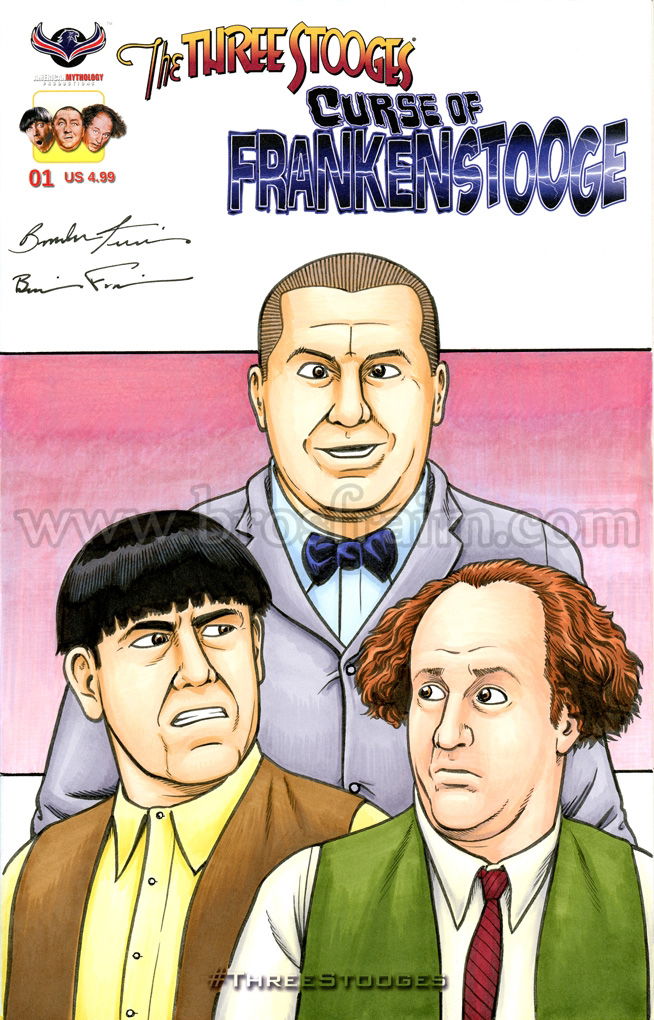 The Three Stooges Curse Of Frankenstooge Sketch Cover In Brendon