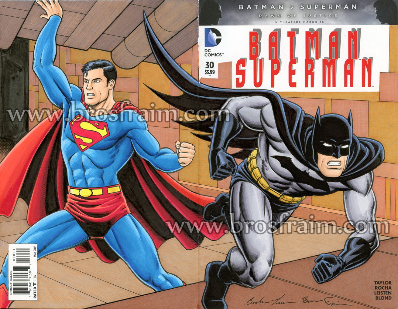 Batman Superman Sketch Cover In Brendon And Brian Fraim S