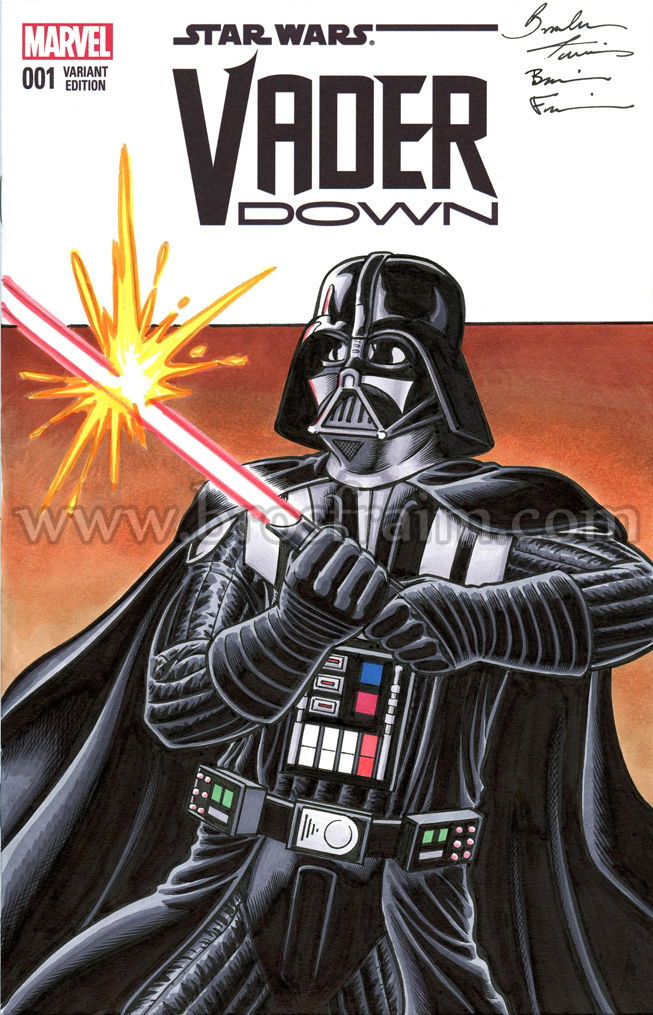 Star Wars Vader Down Sketch Cover Featuring Darth Vader In