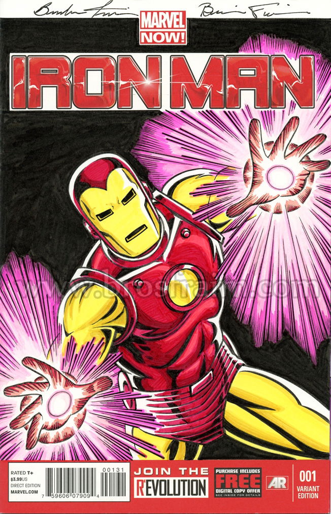 IRON MAN 1 Sketch Cover In Brendon And Brian Fraim S Original Sketch