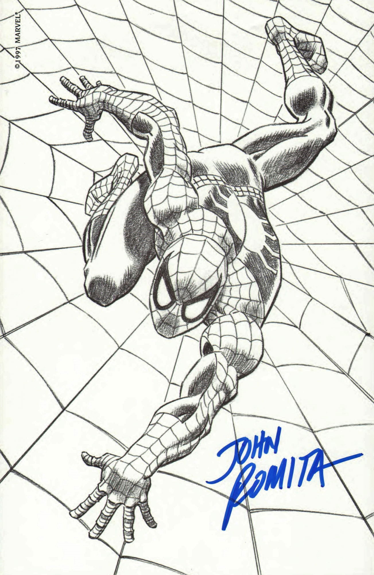 John Romita Sr Spider Man Commission In Steve Lipsky S John Romita Sr Gallery Comic Art