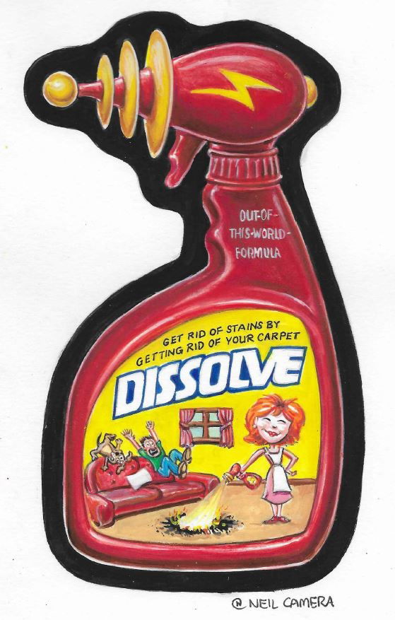 Wacky Packages June Week Dissolve Sticker In Daniel