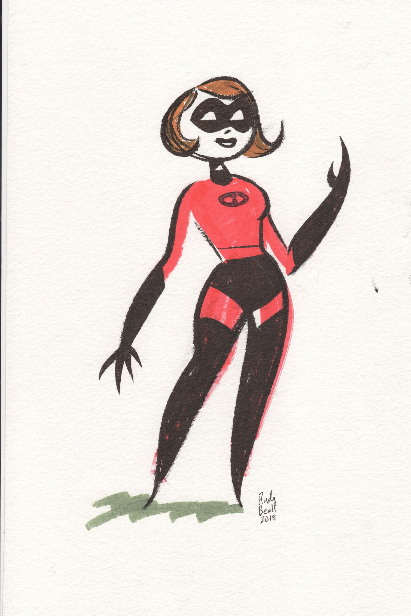 Elastigirl By Andy Beall In Marcus Wai S Commissions Pin Ups Comic