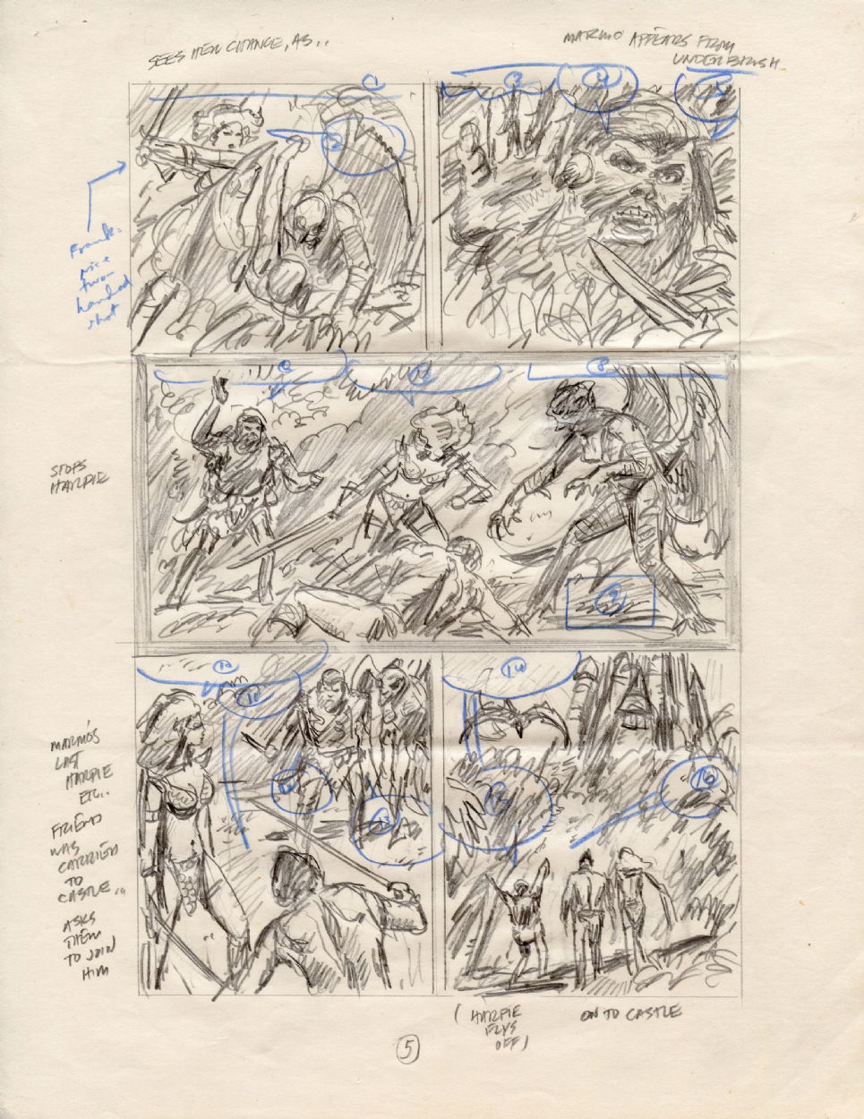 Red Sonja vol 1 nº 10 pag 5 prelim in Juan Luis Gomez s Frank Thorne