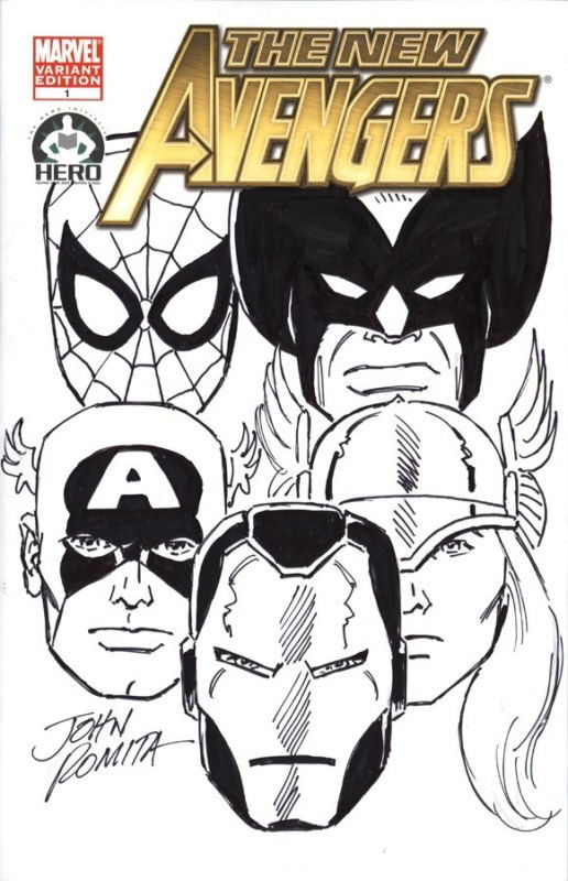 The New Avengers 100 Project John Romita Sr In Comicart Boston S