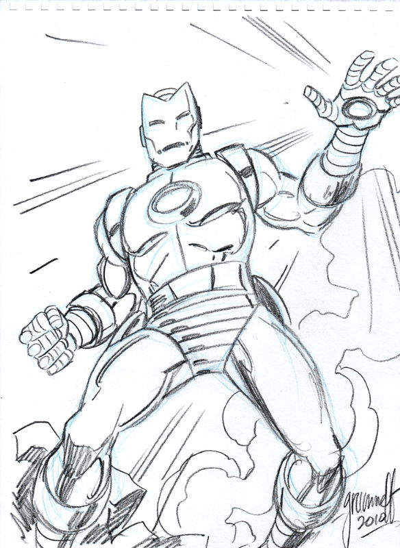 Classic Iron Man By Tom Grummett In Don Sparrow S Original Sketches