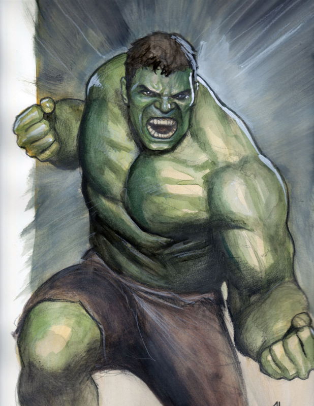 Nycc Adi Granov Hulk Commission In Phil H S Nycc Comic Art Gallery Room