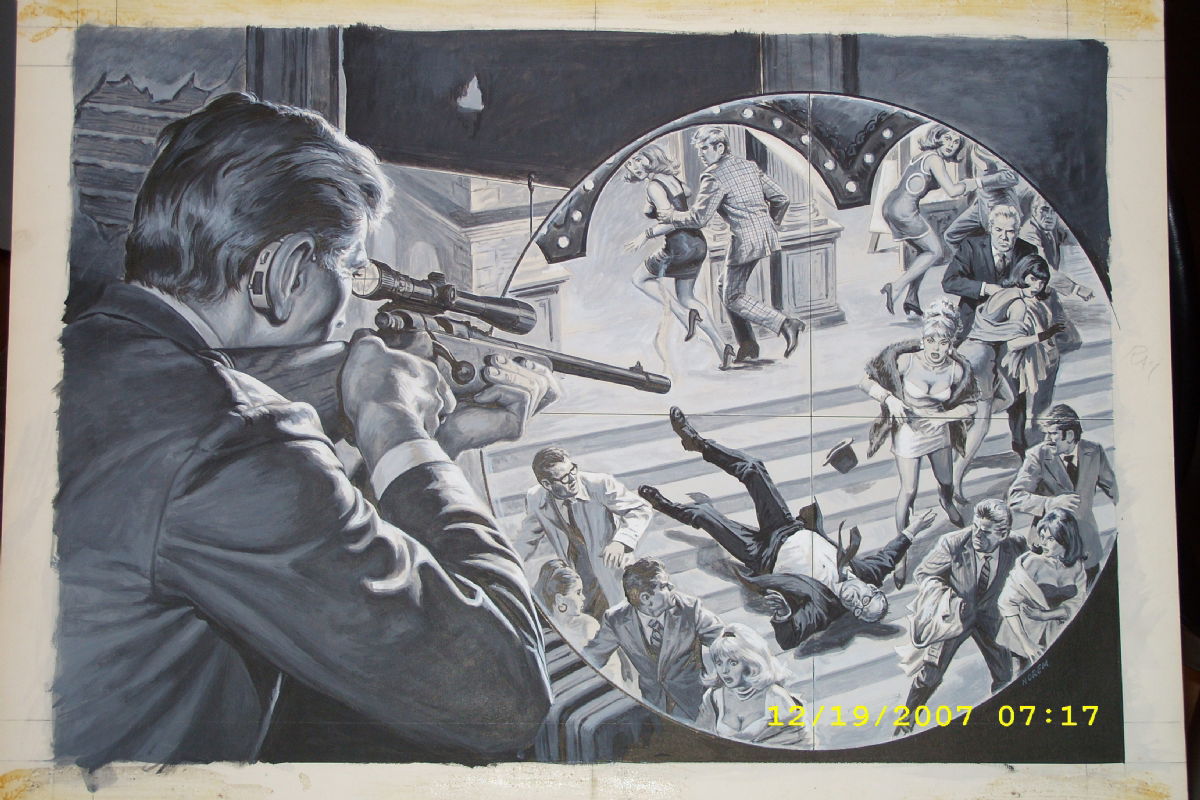 Earl Norem Sniper Mens Action In Ray F S Earl Norem Original Art