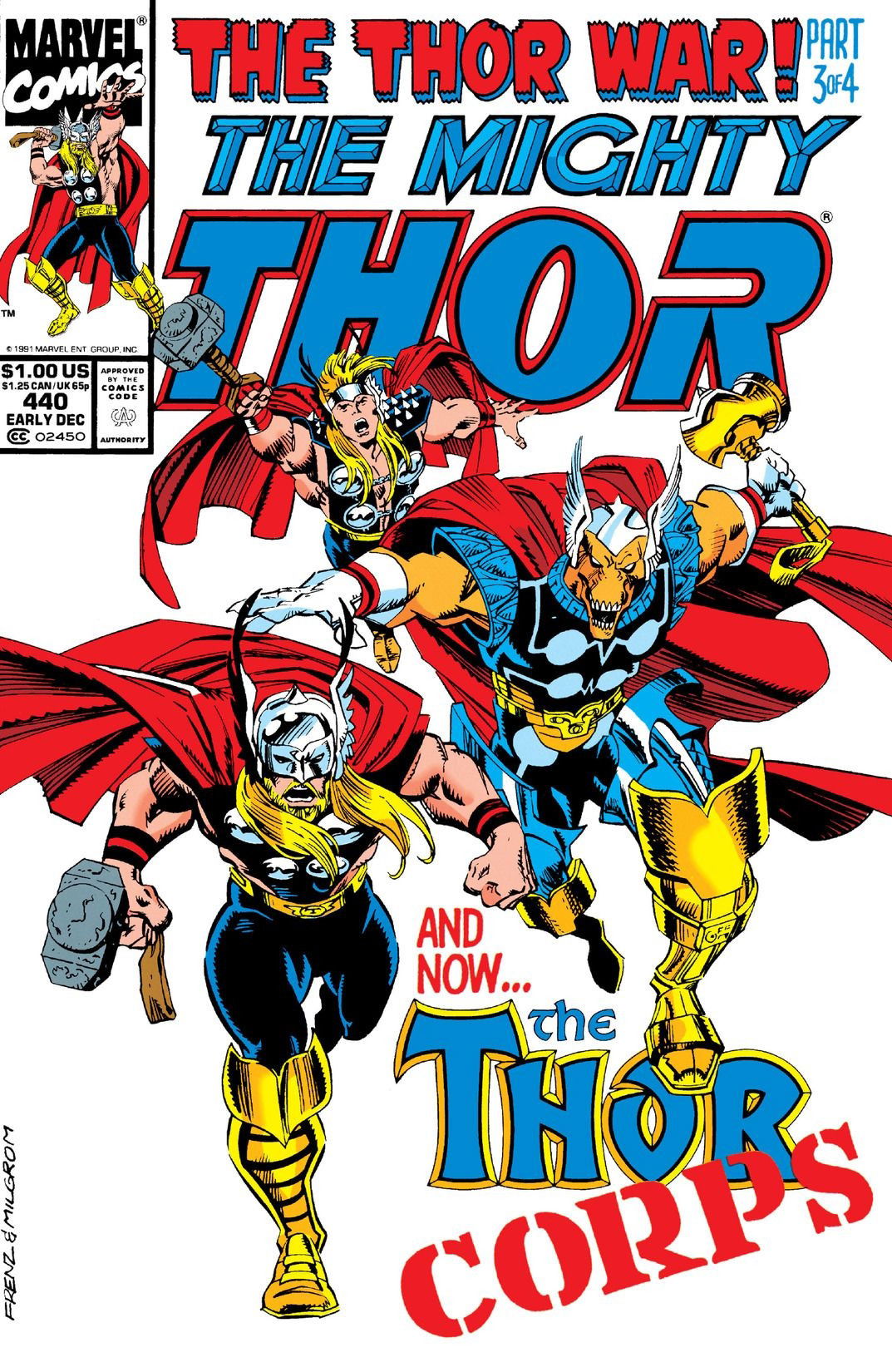 Mighty Thor Cover By Ron Frenz Ft Beta Ray Bill Dargo Ktor In